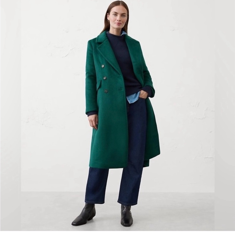 Banana Republic Green Double-Breasted Coat